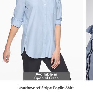 Marinwood stripe poplin shirt